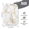 thumbnail image 2 of Serving Trays with Handles, 14.5 x 9.8 inch Rectangular Plastic Tray for Restaurant, Kitchen, Golden White Marble, 2 of 6