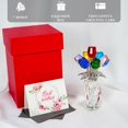 thumbnail image 3 of Figura de rosas de cristal H&D HYALINE & DORA Colorful Rose, 3 of 8