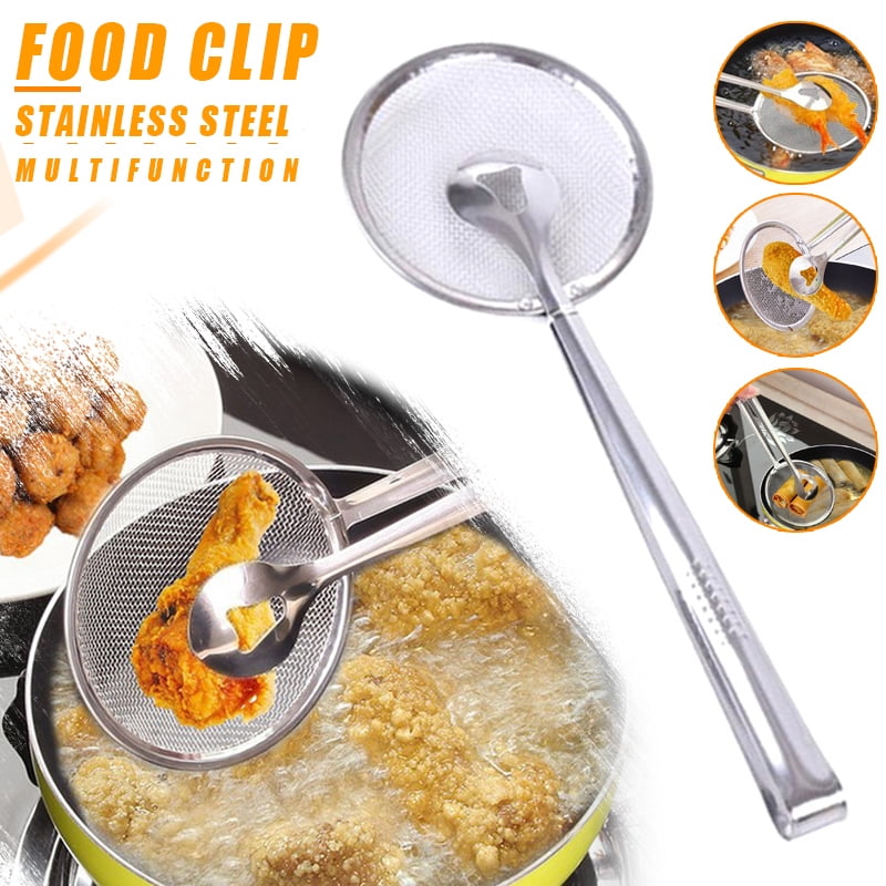Multifunctional Filters Spoon With Clip Food Kitchen Oil-Frying Colander Filter