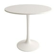 thumbnail image 1 of Velets Tulip Mid-Century Modern Round Table with Pedestal Base, Dining or Coffee Table for Living Room & Kitchen, White, 36″, 1 of 5