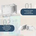 thumbnail image 2 of Blind Brackets 2.5 Inch Low Profile Box Mounting Bracket for Window Blinds, White (6), 2 of 5