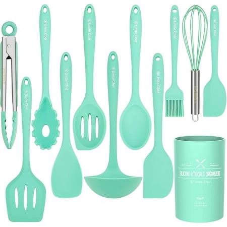Kitchen Utensil Set 12 Cooking Utensils Set Colorful Silicone Kitchen Utensils Nonstick Cookware With Spatula Set Kitchen Tools Kitchen Gadgets With Utensil Crock By Green 12 Pcs Walmart Canada