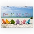 thumbnail image 2 of Palm Beach, Florida, Colorful Beach Chairs (16x24 Giclee Gallery Art Print, Vivid Textured Wall Decor), 2 of 3