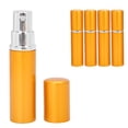 thumbnail image 6 of Yajisi 5-Piece Portable Refillable Perfume Atomizer Set, 5ml / 0.17 oz Aluminum Mini Spray Bottles for Travel and Outing, Leakproof Empty Scent Pump Case, Gold Color, 6 of 9