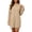 08# Khaki, variant on UKHCCC Dress for Women Loose Fit Long Sleeve Shift with Pockets Casual Flowy A-Line Midi Length Soft Cotton Solid Color Work Office Daily S-2XL