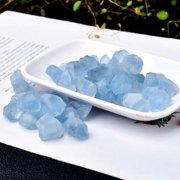 Blue Decorative Stone Style Rocks 500g, Irregular Polished Aquarium Stones for Fish Tank, Vase Filler & Aroma Diffuser Décor