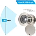thumbnail image 3 of Stainless Steel Door Viewer, 220-Degree Wide Angle, Security Peep Hole with Privacy Cover, 3 of 5