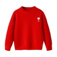 thumbnail image 1 of FYDUU Chandail pour Enfants Automne Hiver Col Rond Tricoté Élégant 5-6 Ans, 1 of 5