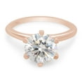 thumbnail image 3 of 1 3/4 Cttw 8.5MM Round Cut Lab Created Moissanite Diamond Solitaire 6-Prongs Engagement Promise Ring Jewelry Gift for Women in 14K Rose Gold Over Sterling Silver (G-H Color, VVS1 Clarity, 1.75 Cttw)-5, 3 of 8