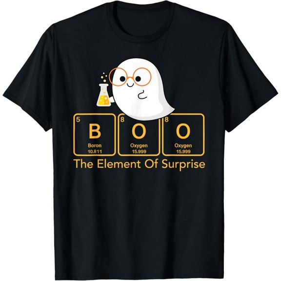 Chemistry Boo The Element Of Surprise Cute Chemist Halloween T-Shirt