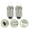Tersarium 2pcs Flashlight Bulb 6v Round Light Bulb E10 Socket Screw
