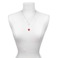 thumbnail image 3 of Delight Jewelry Acrylic Red "Puppy Love / Take a Walk" Heart Silver tone Elegant Infinity Lariat Necklace, 3 of 4