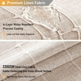 thumbnail image 4 of Boho Farmhouse Shower Curtain Set with Tassel - Linen Rustic Heavy Duty Fabric, Water Repellent, Modern Bohemian French Country Thick Bathroom Shower Curtains - Cream/Beige, 72x72, 4 of 7