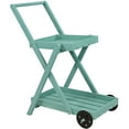 thumbnail image 3 of Sunnydaze 34" H 2-Tier Blue Fir Wood Wheeled Plant Stand Cart, 3 of 14