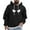 Black, variant on LpwkSSA Graphic Print Hoodie for Men Casual Long Sleeve Solid Color Pullover Drawstring Hooded Sweatshirt with Fornt Pocket Casual Sports Hoodie Green XXL
