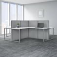 thumbnail image 3 of Easy Office 60W 4 Person L Desk with 45H Panels in White - Engineered Wood, 3 of 3