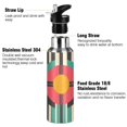 thumbnail image 3 of Yayeee 33oz Double Wall Stainless Steel Water Bottle with Flip Straw, Geometric Circle, 3 of 7