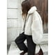 thumbnail image 2 of Abrigo de piel sintética con solapa y cremallera para mujer, chaqueta gruesa de manga larga, holgada y esponjosa, ropa de calle alta para otoño e invierno, 2024, 2 of 5