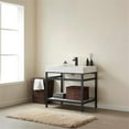 thumbnail image 6 of Funes 36" Single Sink Bathroom Vanity in Matte Black Frame White Top No Mirror, 6 of 8