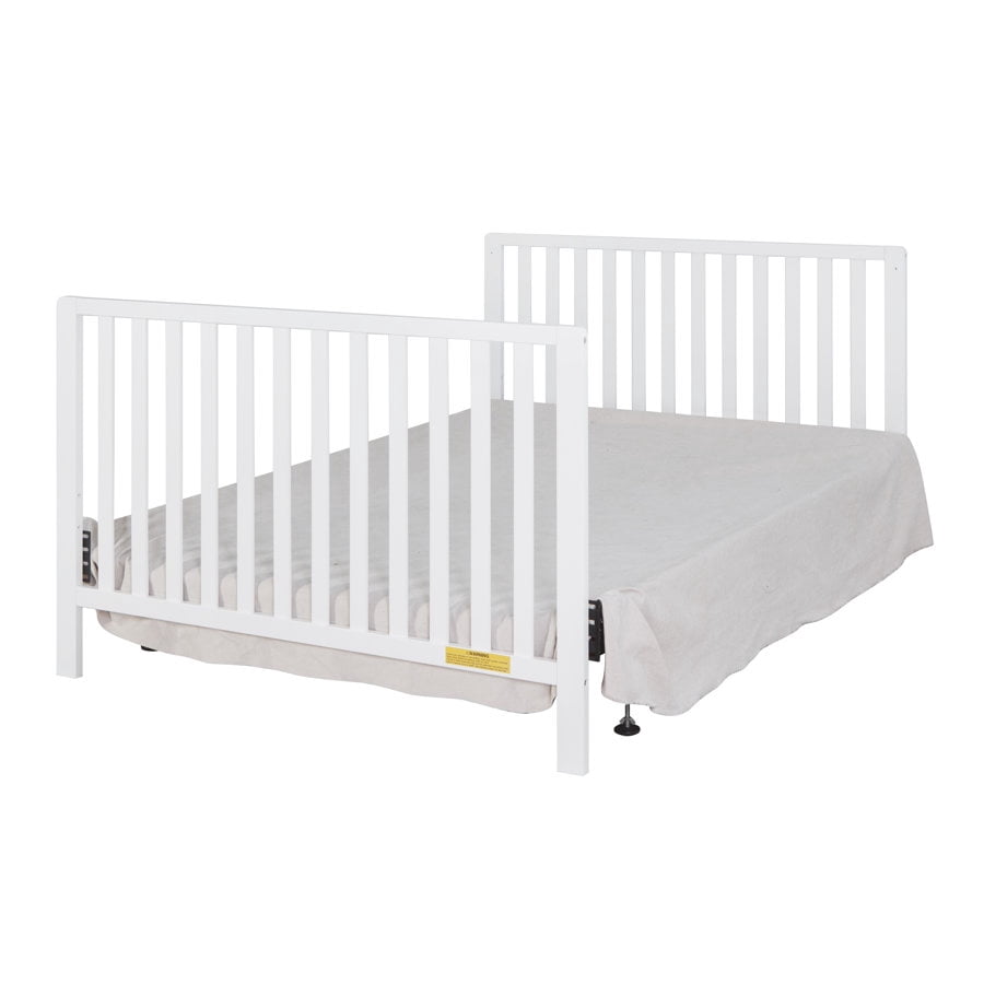 AFG Baby Furniture Emma 4-in-1 Convertible Crib with Toddler Guardrail and Drawer, White