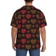 thumbnail image 3 of Balery Gold Glitter Heart Camisa Casual de Manga Corta con Botones para Hombre, Texturizada, Estilo Cubano, para Playa, Verano-X-Large, 3 of 5