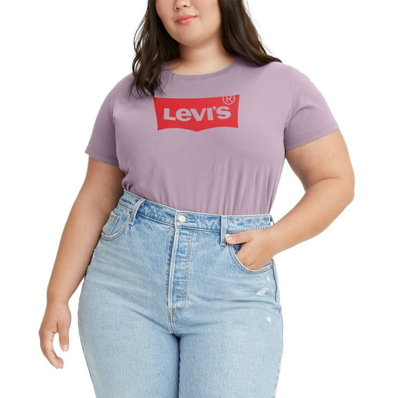 Levis Trendy Plus Size Cotton Perfect Logo T-Shirt Winsome Orchid 4X