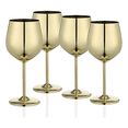 thumbnail image 1 of "Copas De Vino De Acero Inoxidable Doradas 4 pz ", 1 of 5