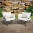 thumbnail image 2 of Novogratz Poolside Gossip, Teddi Outdoor Lounge Chairs, 2-Pack, Charcoal, 2 of 7