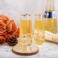 thumbnail image 3 of 12PCS Stemless Plastic Champagne Flutes, 9 Oz Gold Rim Clear Plastic Toasting Glasses Shatterproof Cocktail Cups Mimosa Cups Stemless Glass Plastic Glasses Disposable for Wedding Parties & Shower, 3 of 7