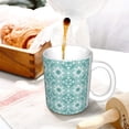 thumbnail image 3 of Yiaed Blue Print Print Ceramics Coffee,Large Handle Design,Extra Large Tea and Coffee Cup for Office and Home Mugs, 3 of 6