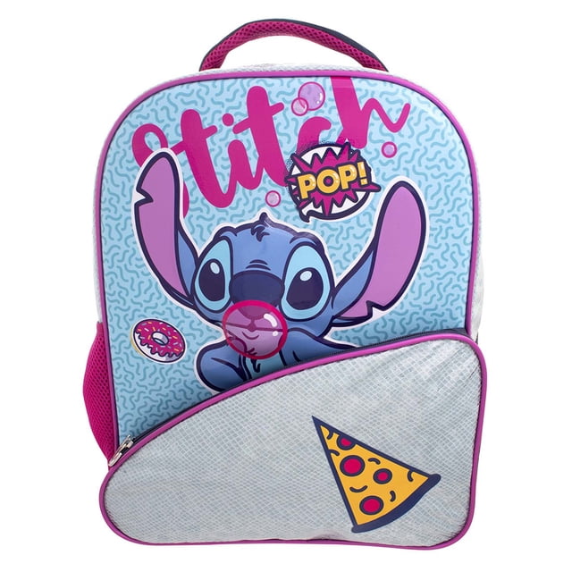 Mochila Escolar Ruz Stitch Niña 3D Metalico Pack Tirantes