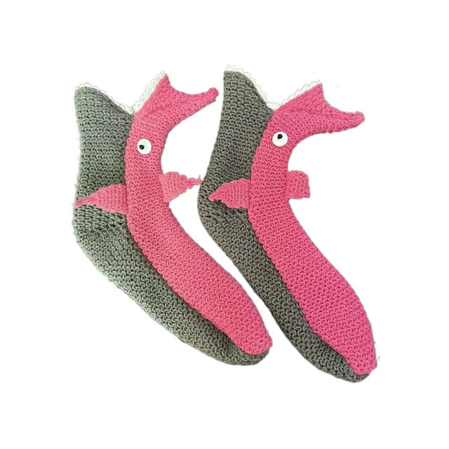 ZAXARRA Women Winter Autumn Casual Socks, Cartoon Animal Style Patchwork Non-Slip Floor Socks