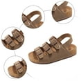 thumbnail image 5 of Gubotare Toddler Boy Sandals Baby Girls Floral Closed Toe Sandals Non-Slip Soft Rubber Sole Toddler Summer Walking Shoes Size 6.5 (Khaki,Toddler 6.5), 5 of 7