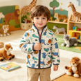 thumbnail image 2 of YOUYEDIAN Toddler Polar Fleece Jacket Boys Girls Winter Jacket Fall Sweatshirt Zip-up Light Coat Spring Clothes, 2 of 5