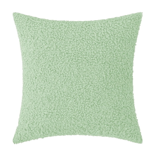Sofa Vama Ropa de Cama Funda de cojín decorativa de imitación rizada, suave y con cremallera, acogedora, para el hogar, la sala de estar, el sofá, el dormitorio, la cama. for Navideño