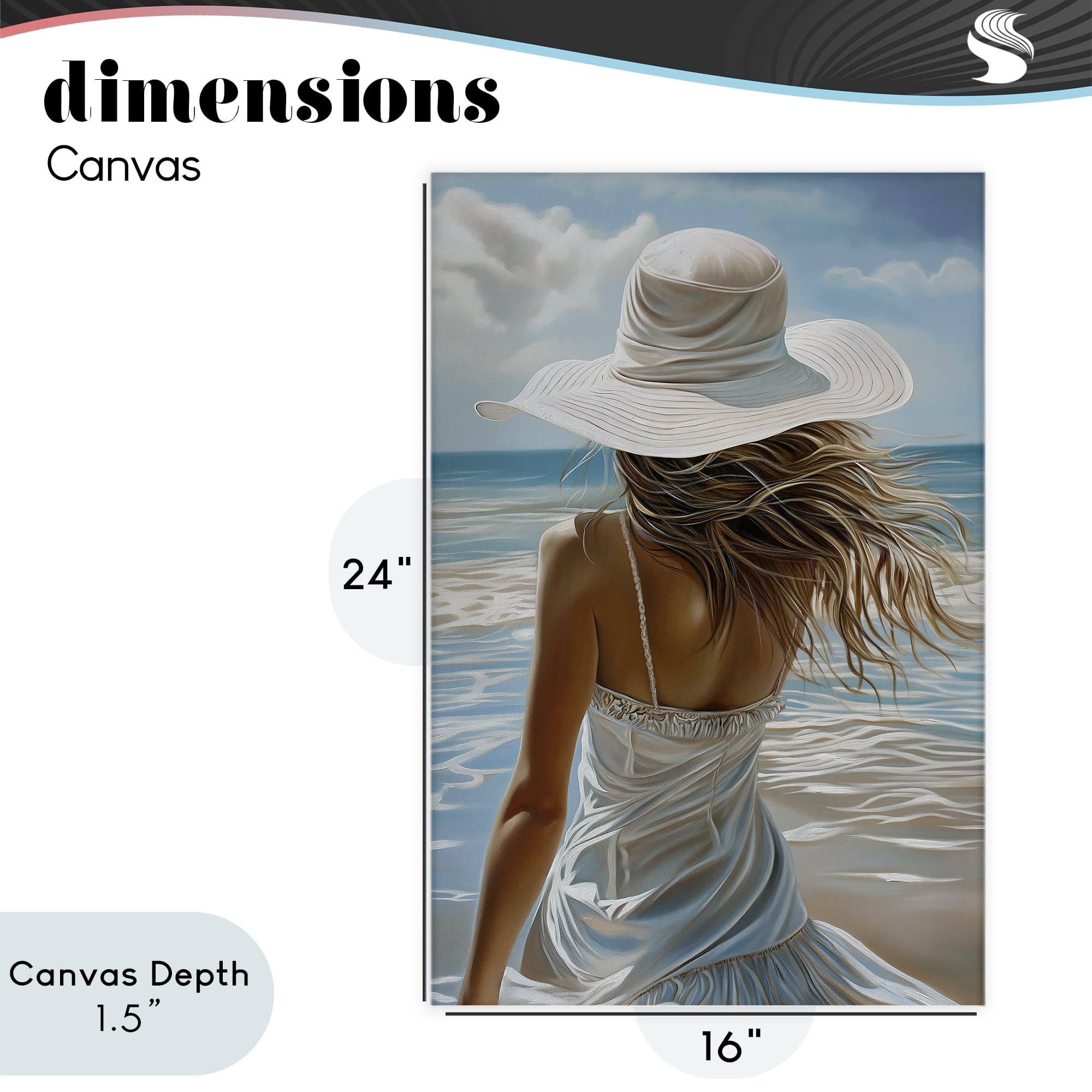 Stupell Industries Seaside Breeze & Flowing Dress Canvas Wall Art, design by Imagine It Images