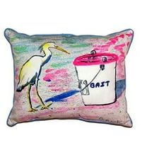 Hungry Egret Small Indoor/Outdoor Pillow 11x14