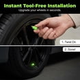 thumbnail image 4 of Glow in the Dark Tire Valve Caps 1 Pack, No Batteries, Fits Standard Schrader Valves, Hexagonal ABS, Dustproof Leak Resistant, Cars Trucks Bikes SUVs, 4 of 8