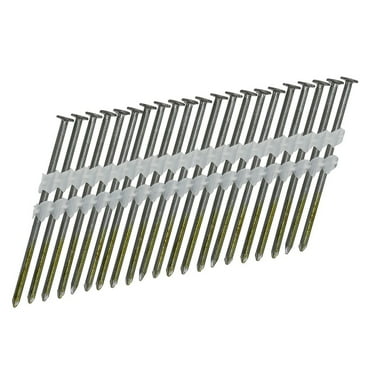 NuMax FRN.120-3B500 21 Degree 3" x .120" Plastic Collated Bright Finish Full Round Head Smooth Shank Framing Nails (500 Count)