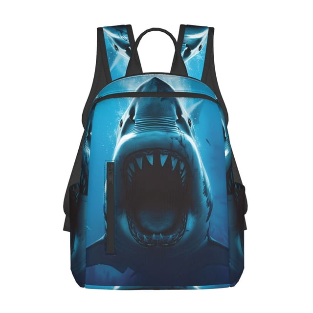 Disketp Open-Mouthed Shark Mochila Ligera e Impermeable, Mochila de Día Resistente para Viajes, Senderismo y Uso Diario para Hombre y Mujer