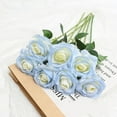 thumbnail image 4 of Flower 5pcs Artificial Flower Rose Bright Color Long Lasting Attractive Decorative Fake Silk Flower Decoration, 4 of 7