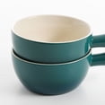 thumbnail image 5 of Crock-Pot 27oz Artisan Stoneware Soup Bowl w/ Handle, 2 Pack, Teal Gradient, 5 of 6