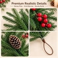 thumbnail image 7 of PYURTEP Christmas Garland, Artificial Pine Garland with Red Berries Pine Cones for Fireplace Mantel Door Indoor Outdoor Christmas Decor, 47.2 inch, 7 of 7