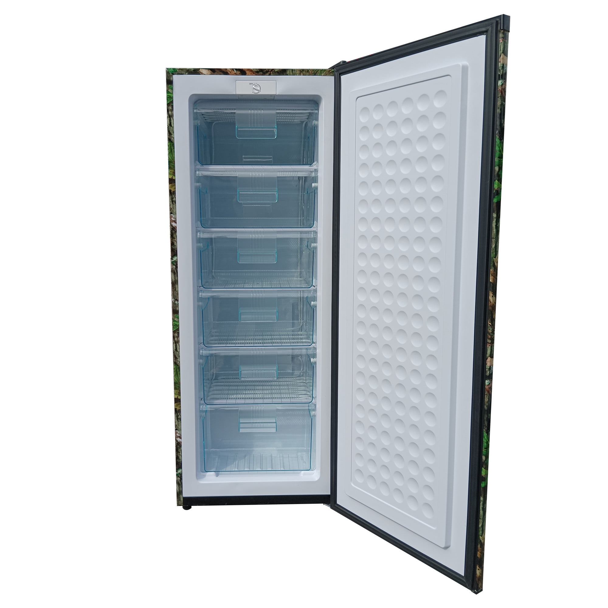 Mossy Oak 7 Cu Ft Upright Freezer, Camouflage – Manual Defrost Freezer for Garage, Hunting, Game Meat Storage, Outdoor Storage
