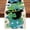 St. Patrick's Day - Blue, variant on St. Patrick's Day tablecloth, blue lucky shamrock top hat kitchen table decoration, Irish spring burlap home decor for indoor and outdoor party supplies 33.02 x 182.88cm