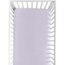 Sweet Jojo Designs Watercolor Floral Solid Lavender Purple Fitted Crib Sheet