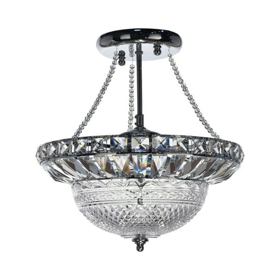 Dale Tiffany Crystal Hills Polished Chrome Inverted Pendant