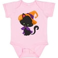 thumbnail image 3 of Inktastic Halloween Cat, Cute Cat, Black Cat, Witch Hat Boys or Girls Baby Bodysuit, 3 of 5