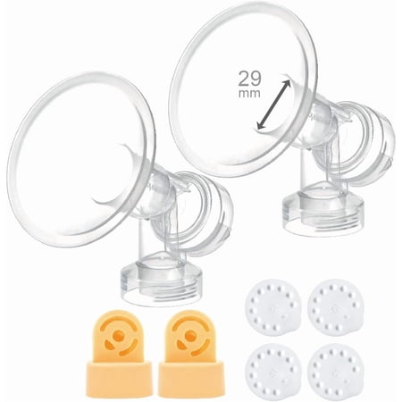 Maymom 29 mm 2x One-Piece Breastshield with Valve and Membrane Compatible with Medela Breast Pumps