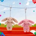 thumbnail image 3 of Stuffed Animals Cute Cartoon Rabbit Keychain Love Pompom Trinket Toy Girl Bag Car Keychain Mobile Phone Pendant Jewelry Gift, 3 of 7